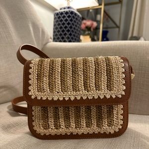 Loeffler Randall Raffia & Leather Crossbody - excellent condition!